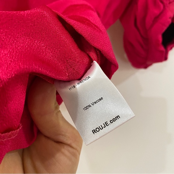 Rouje fuschia lipstick print top - Picture 8 of 12